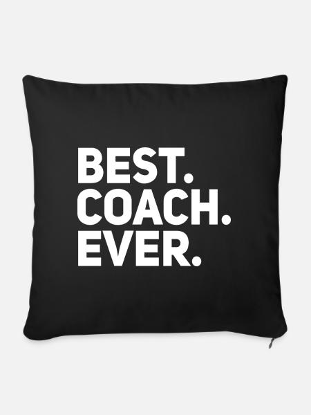Bester Trainer aller Zeiten - Sofakissenbezug 45 x 45 cm - Schwarz