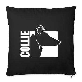 Collie Shorthair Profile Dogs Dog Wilsigns - Sofa pillowcase 17,3'' x 17,3'' (45 x 45 cm) - black - Front