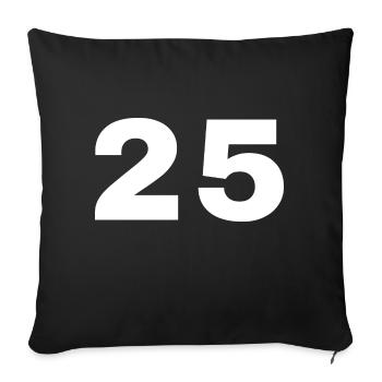 25 - Housse de coussin décorative 45 x 45 cm - noir - Devant