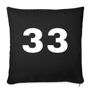 33 - Sofa pillowcase 17,3'' x 17,3'' (45 x 45 cm) - black - Front