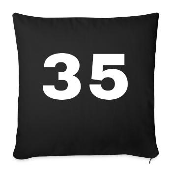 35 - Housse de coussin décorative 45 x 45 cm - noir - Devant
