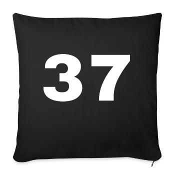 37 - Sofa pillowcase 17,3'' x 17,3'' (45 x 45 cm) - black - Front