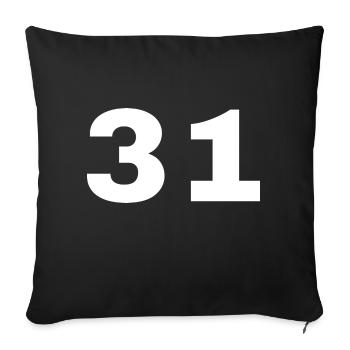 31 - Sofa pillowcase 17,3'' x 17,3'' (45 x 45 cm) - black - Front