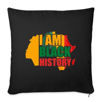 Black History Month Black History - Sofa pillowcase 17,3'' x 17,3'' (45 x 45 cm) - black - Front