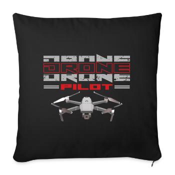 Drohnenpilot Whoop Copter FPV UAS Pilot Drone - Sofa pillowcase 17,3'' x 17,3'' (45 x 45 cm) - black - Front