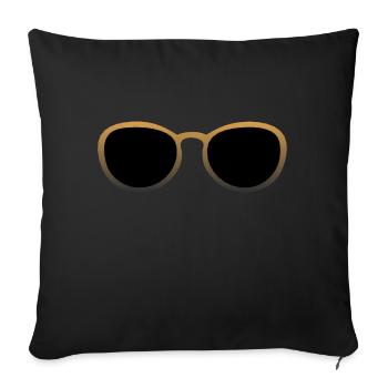 lunette de soleil or 2509 B - Housse de coussin décorative 45 x 45 cm - noir - Devant