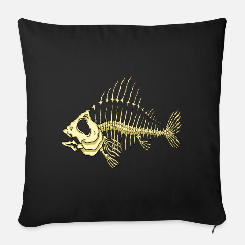 Fisch - Sofakissenbezug 45 x 45 cm - Schwarz