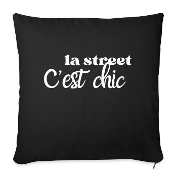 La street c’est chic - Housse de coussin décorative 45 x 45 cm - noir - Devant