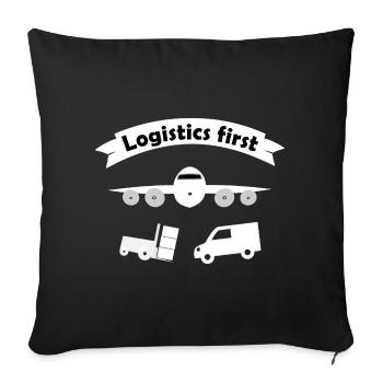 Equipe Transport & Logistique - Housse de coussin décorative 45 x 45 cm - noir - Devant