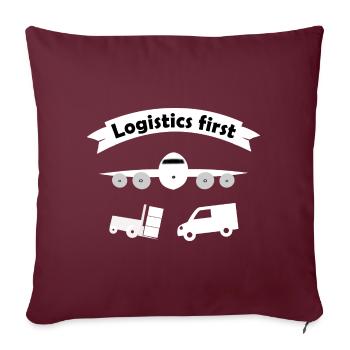 Transport & Logistics Team - Sofa pillowcase 17,3'' x 17,3'' (45 x 45 cm) - burgundy - Front
