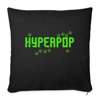 Retro 90s Hyperpop Aesthetic Music - Sofa pillowcase 17,3'' x 17,3'' (45 x 45 cm) - black - Front