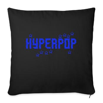 Retro 90s Hyperpop Aesthetic Music - Sofa pillowcase 17,3'' x 17,3'' (45 x 45 cm) - black - Front