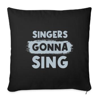 Les chanteurs vont chanter - Housse de coussin décorative 45 x 45 cm - noir - Devant