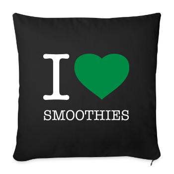 I LOVE SMOOTHIES - Sofa pillowcase 17,3'' x 17,3'' (45 x 45 cm) - black - Front