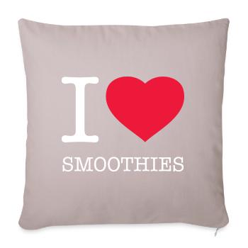 I LOVE SMOOTHIES - Sofakissenbezug 45 x 45 cm - helles Taupe - Vorne