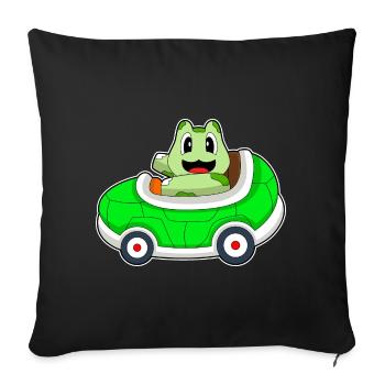 Turtle Car - Sofa pillowcase 17,3'' x 17,3'' (45 x 45 cm) - black - Front