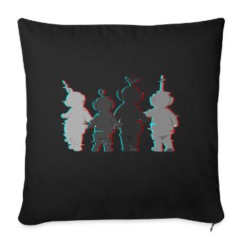 Teletubbies Cool Design With Static Effect - Sofa pillowcase 17,3'' x 17,3'' (45 x 45 cm) - black - Front