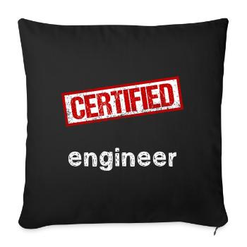 Engineer - Sofa pillowcase 17,3'' x 17,3'' (45 x 45 cm) - black - Front