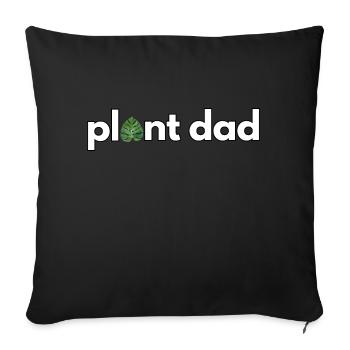 Crazy Plant Dad Plants Lover Monstera Leaf - Sofa pillowcase 17,3'' x 17,3'' (45 x 45 cm) - black - Front