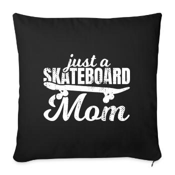 Juste un fou de skateboard - Housse de coussin décorative 45 x 45 cm - noir - Devant