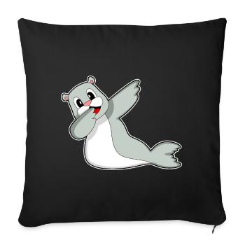 Seal Hip Hop Dance - Sofa pillowcase 17,3'' x 17,3'' (45 x 45 cm) - black - Front