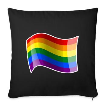Rainbow Wave Energy Shimmer - Sofa pillowcase 17,3'' x 17,3'' (45 x 45 cm) - black - Front