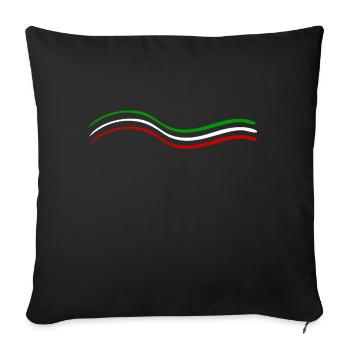 Green White Red - Sofa pillowcase 17,3'' x 17,3'' (45 x 45 cm) - black - Front
