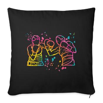 Boxing Fighter Kids Boxing Match Boxer - Sofa pillowcase 17,3'' x 17,3'' (45 x 45 cm) - black - Front