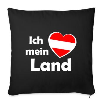 Les chers Autrichiens - Housse de coussin décorative 45 x 45 cm - noir - Devant