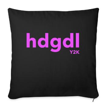 hdgdl hab dich gaz doll lieb magenta Jahr2000 - Sofakissenbezug 45 x 45 cm - Schwarz - Vorne