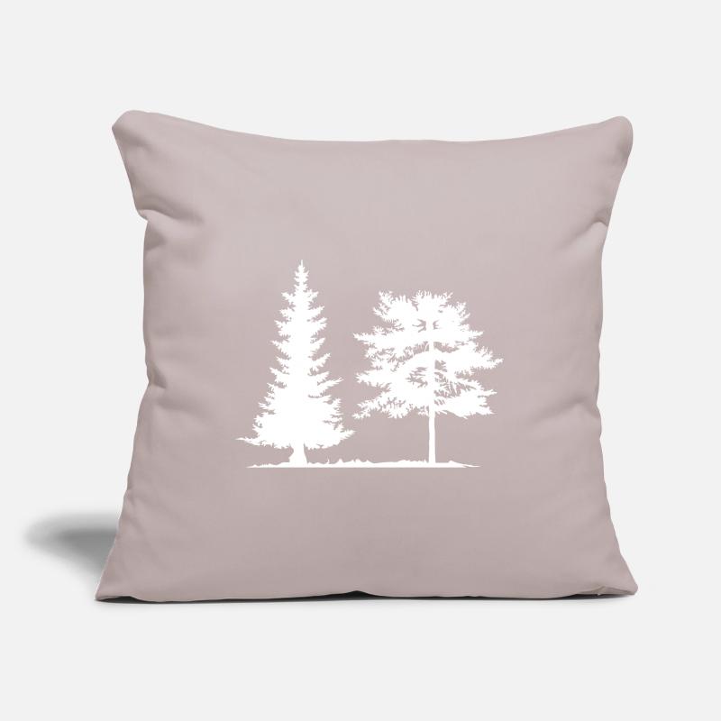 Tree, Spruce, Forest, Camping, Nature, Mixed Forest, Pine Sofa pillowcase 17,3'' x 17,3'' (45 x 45 cm)