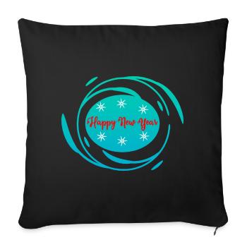 BONNE ANNEE. SAINT SYLVESTRE. NOUVELLE ANNÉE - Housse de coussin décorative 45 x 45 cm - noir - Devant