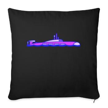 Plongée de surface sous-marine - Housse de coussin décorative 45 x 45 cm - noir - Devant