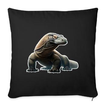 Komodo Dragon - Sofa pillowcase 17,3'' x 17,3'' (45 x 45 cm) - black - Front