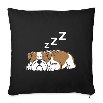 Bouledogue - Housse de coussin décorative 45 x 45 cm - noir - Devant
