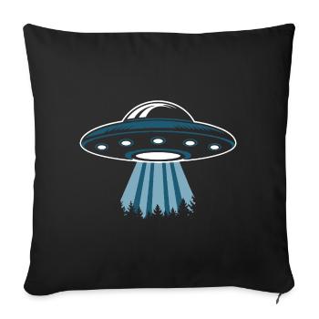UFO Lover - Sofa pillowcase 17,3'' x 17,3'' (45 x 45 cm) - black - Front