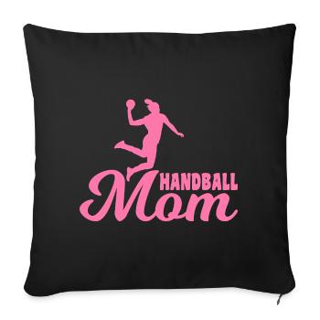 Maman handballeuse - Housse de coussin décorative 45 x 45 cm - noir - Devant