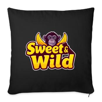 Doux et sauvage - Housse de coussin décorative 45 x 45 cm - noir - Devant