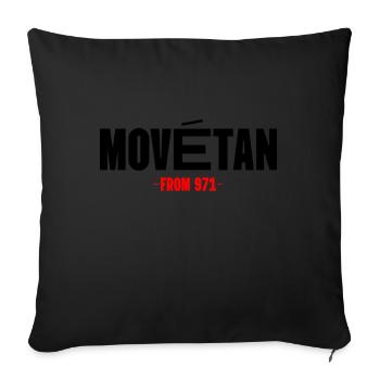 Movétan - Sofakissenbezug 45 x 45 cm - Schwarz - Vorne