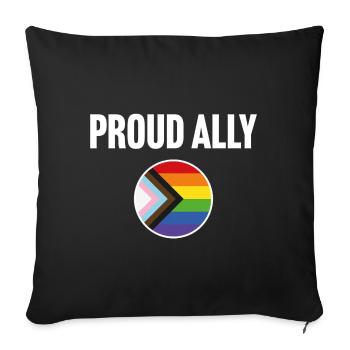 Proud Ally - Sofa pillowcase 17,3'' x 17,3'' (45 x 45 cm) - black - Front