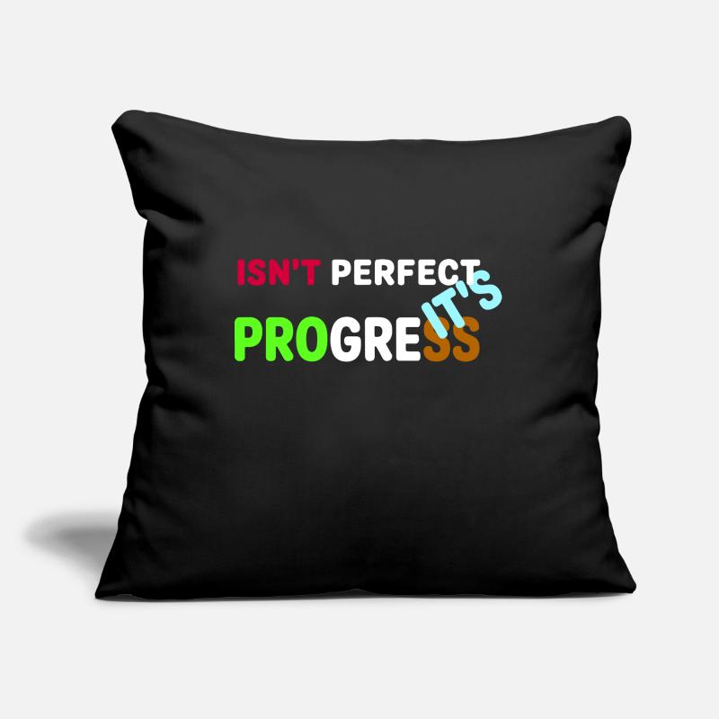 C’EST LE PROGRÈS Housse de coussin décorative 45 x 45 cm