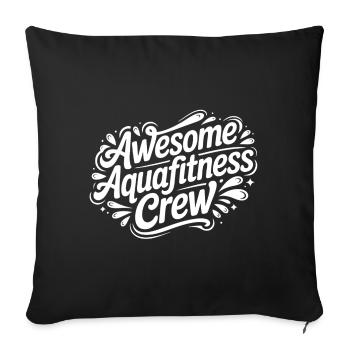 Lettrage de l'équipe d'aquafitness - Housse de coussin décorative 45 x 45 cm - noir - Devant