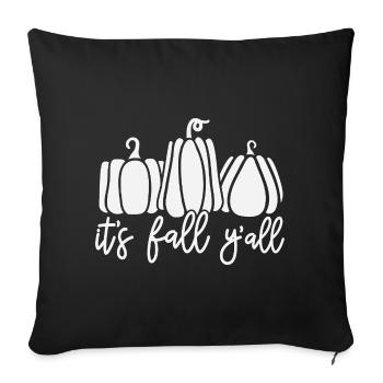 Autumn pumpkins with charming text motif - Sofa pillowcase 17,3'' x 17,3'' (45 x 45 cm) - black - Front