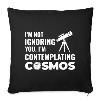 Astronomie Conception du système solaire - Housse de coussin décorative 45 x 45 cm - noir - Devant