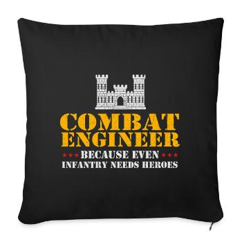 Même l’infanterie a besoin de héros - Housse de coussin décorative 45 x 45 cm - noir - Devant