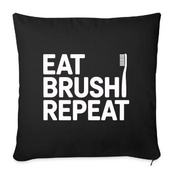 Conception de la santé bucco-dentaire du cabinet dentaire - Housse de coussin décorative 45 x 45 cm - noir - Devant