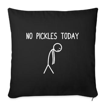 Pas de cornichons aujourd’hui Cornichon de concombre Amateurs de concombre - Housse de coussin décorative 45 x 45 cm - noir - Devant