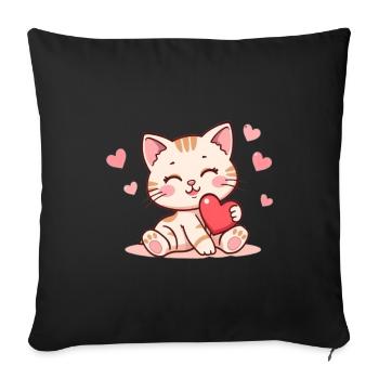 Gift Mother's Day Gift Mom Gifts - Sofa pillowcase 17,3'' x 17,3'' (45 x 45 cm) - black - Front