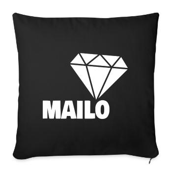Mailo als Edel - Sofakissenbezug 45 x 45 cm - Schwarz - Vorne