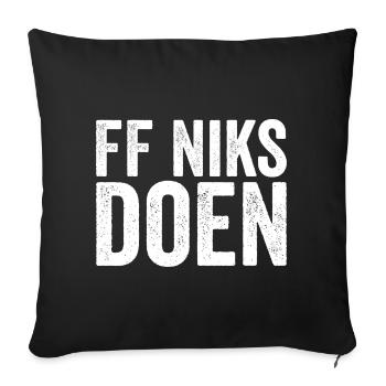 FF doing nothing – a wonderful rest - Sofa pillowcase 17,3'' x 17,3'' (45 x 45 cm) - black - Front